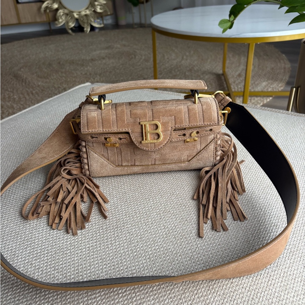 Balmain B-Buzz 19 Fringed Bag suide